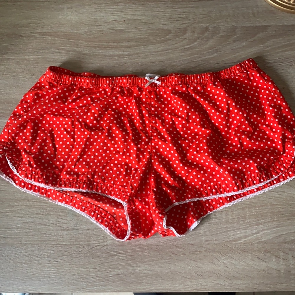 Polka dot pajama shorts